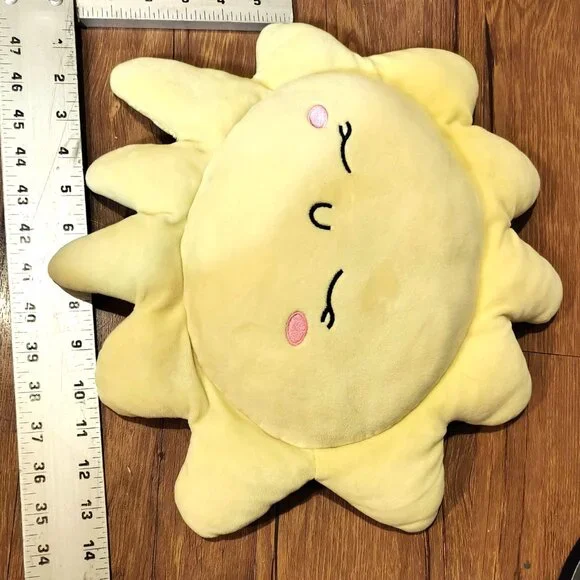 Sleepy Summer Sun Plush Kids Kawaii Sunny Pillow Sofa Cushion - Picture 8 of 9